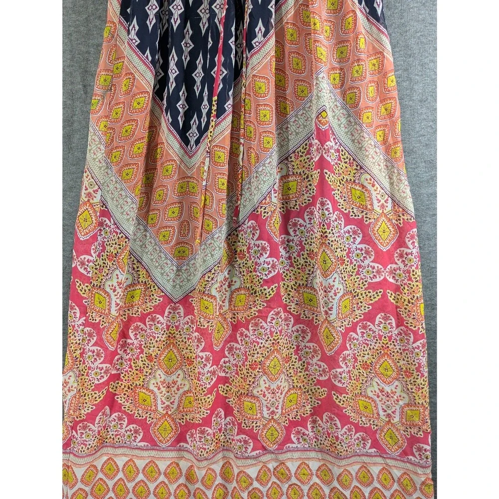 Sweet‎ Storm Women's Sleeveless Paisley Blue Pink Long Dress Maxi Size L
